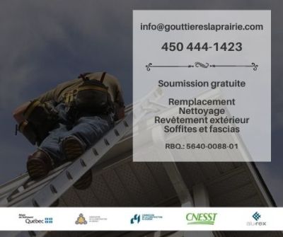 Entrepreneur en gouttières Saint-Constant